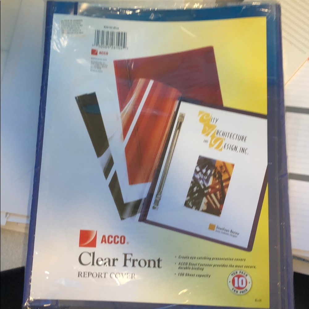 Clear Front Report Covers package of 8